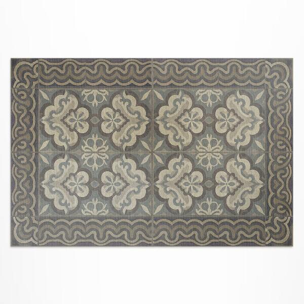 Pvc teppich Rustikale Geometrie Auf Vintage-Fliesen