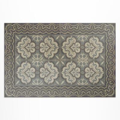 Pvc teppich Rustikale Geometrie Auf Vintage-Fliesen