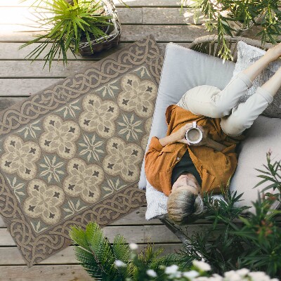 Vinyl teppich läufer Retro-Fliesen Mit Geometrischen Anordnungen