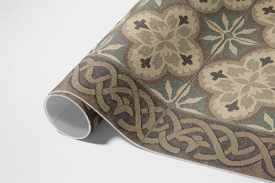 Vinyl teppich läufer Retro-Fliesen Mit Geometrischen Anordnungen