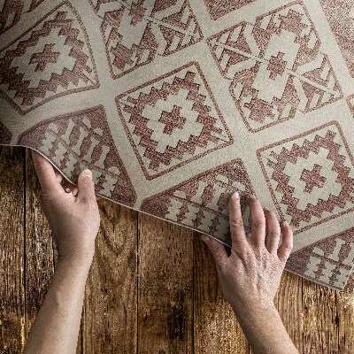 Teppich pvc Geometrische Kompositionen Im Aztekischen Stil