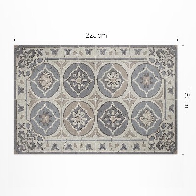 Teppich pvc Blumen Auf Retro-Keramikfliesen