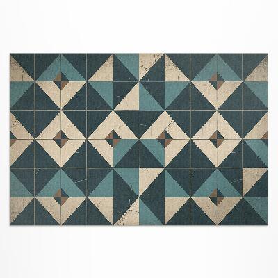 Vinyl teppich läufer Art-Deco-Fliesen Mit Geometrischen Figuren