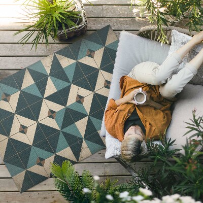 Vinyl teppich läufer Art-Deco-Fliesen Mit Geometrischen Figuren