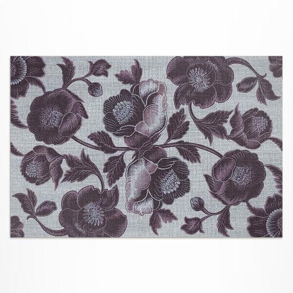 Pvc teppich Dezente Vintage-Blumen