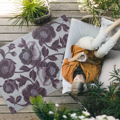 Pvc teppich Dezente Vintage-Blumen