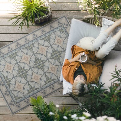 Teppich auf pvc Vintage-Keramikfliesenmosaik