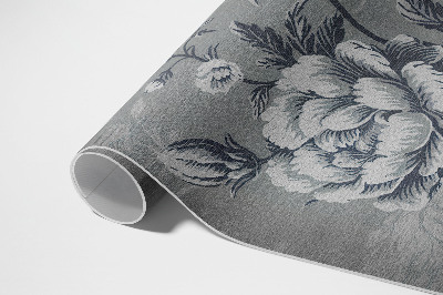 Teppich auf pvc Erdtöne Mit Botanischem Muster
