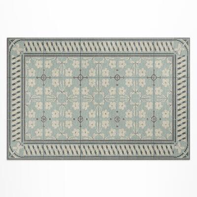 Vinyl teppich Mosaike Im Vintage-Stil Mit Blumen