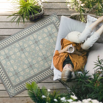 Vinyl teppich Mosaike Im Vintage-Stil Mit Blumen
