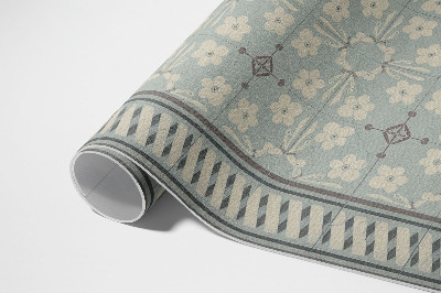 Vinyl teppich Mosaike Im Vintage-Stil Mit Blumen