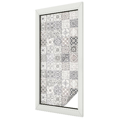 Fensterfolie mit Motiv Buntglas Geflieste Muster