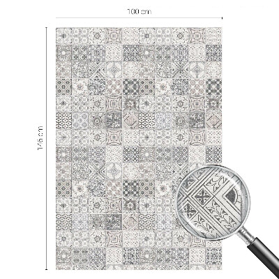 Fensterfolie mit Motiv Buntglas Geflieste Muster