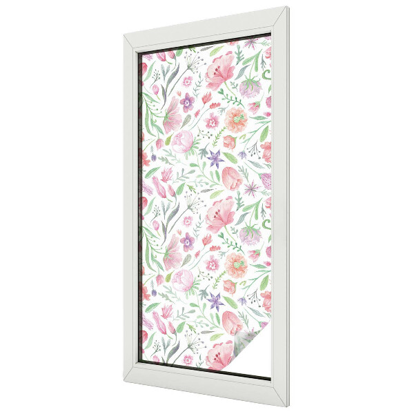 Sichtschutz Klebefolie für Fenster Blumenmuster
