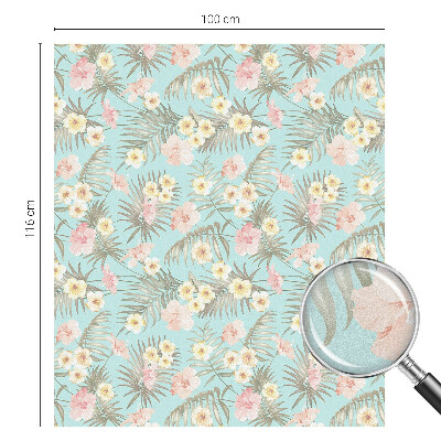 Fensterfolie mit Motiv Buntglas Tropisches Muster