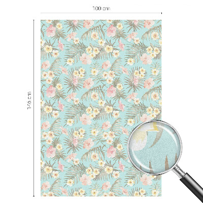 Fensterfolie mit Motiv Buntglas Tropisches Muster