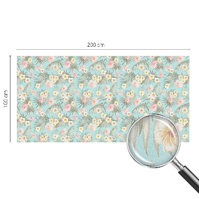 Fensterfolie mit Motiv Buntglas Tropisches Muster