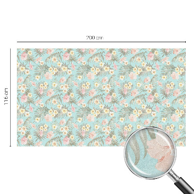 Fensterfolie mit Motiv Buntglas Tropisches Muster