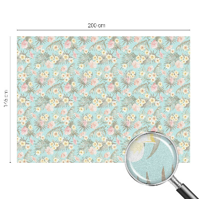 Fensterfolie mit Motiv Buntglas Tropisches Muster