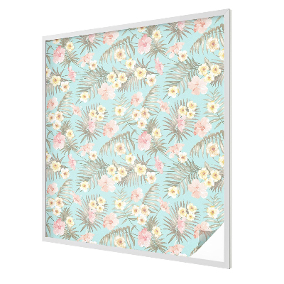 Fensterfolie mit Motiv Buntglas Tropisches Muster