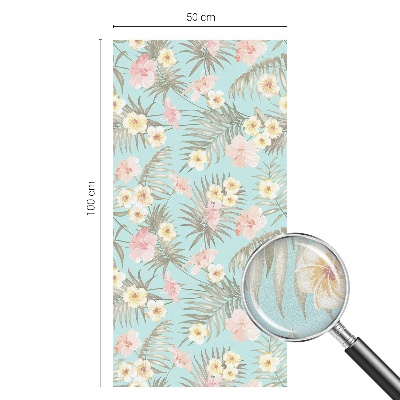 Fensterfolie mit Motiv Buntglas Tropisches Muster