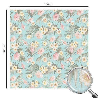 Fensterfolie mit Motiv Buntglas Tropisches Muster