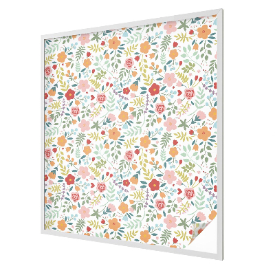 Fensterfolie mit Motiv Buntglas Blumenmuster