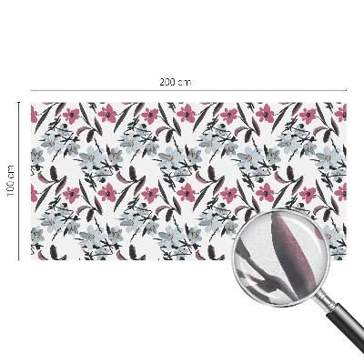 Fensterfolie mit Motiv Buntglas Blumenmuster