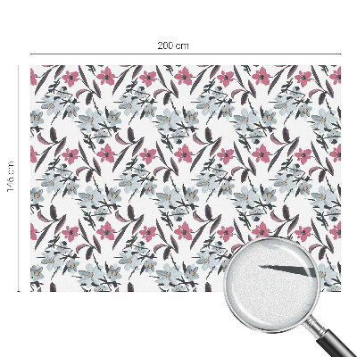 Fensterfolie mit Motiv Buntglas Blumenmuster