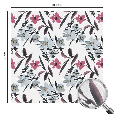 Fensterfolie mit Motiv Buntglas Blumenmuster