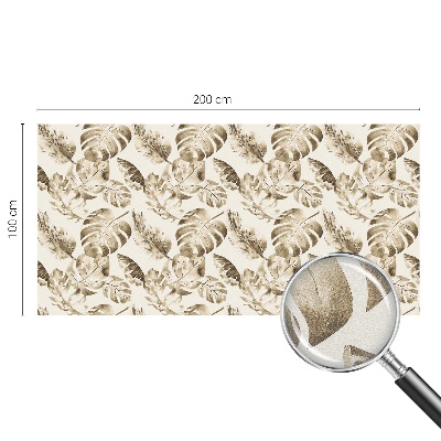 Milchglasfolie Fenster Buntglasoptik Tropische Pflanzen