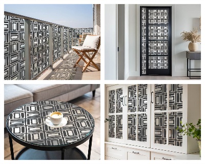 Fensterfolie mit Motiv Buntglas Energiemuster