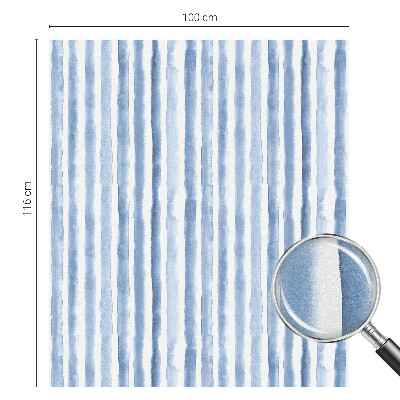 Milchglasfolie Fenster Buntglasoptik Blaue Streifen