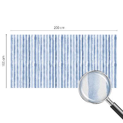 Milchglasfolie Fenster Buntglasoptik Blaue Streifen