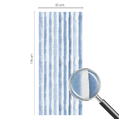 Milchglasfolie Fenster Buntglasoptik Blaue Streifen