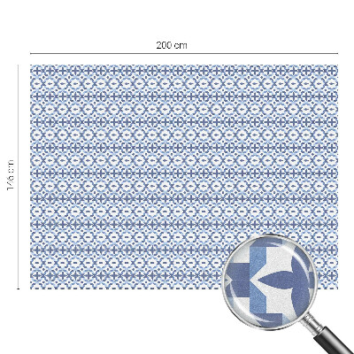 Milchglasfolie Fenster Buntglasoptik Blaues Mosaik