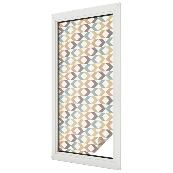 Fensterfolie mit Motiv Buntglas Geometrische Rauten