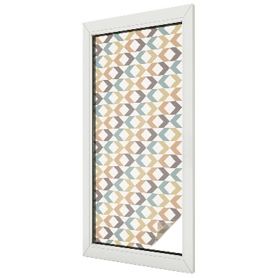 Fensterfolie mit Motiv Buntglas Geometrische Rauten