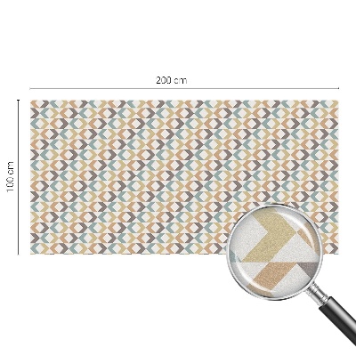 Fensterfolie mit Motiv Buntglas Geometrische Rauten