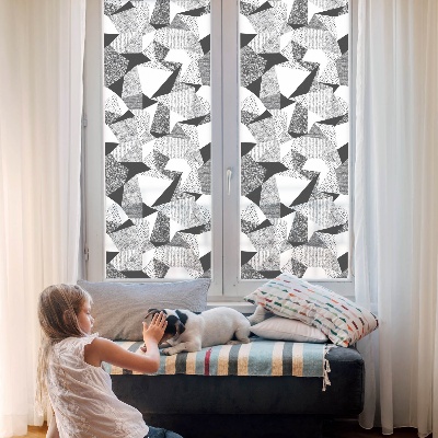 Milchglasfolie Fenster Buntglasoptik Geometrische Figuren