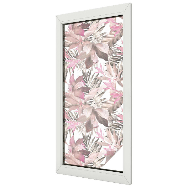 Fensterfolie Sichtschutz Pastellblumen