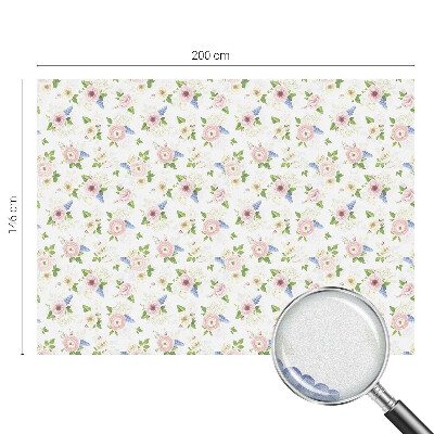 Fensterfolie mit Motiv Buntglas Blumenmuster