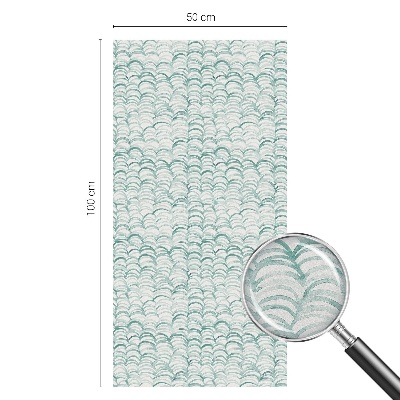 Milchglasfolie Fenster Buntglasoptik Grüne Welle