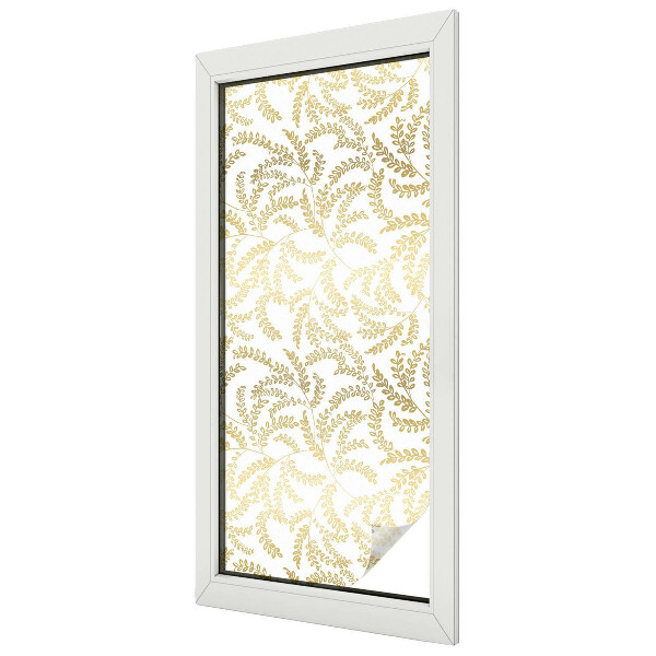 Milchglasfolie Fenster Buntglasoptik Pflanzenmuster