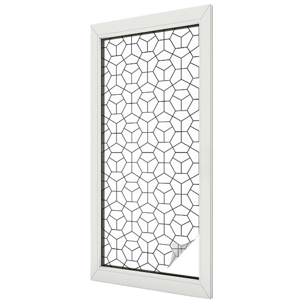 Fensterfolie mit Motiv Buntglas Geometrische Würfel