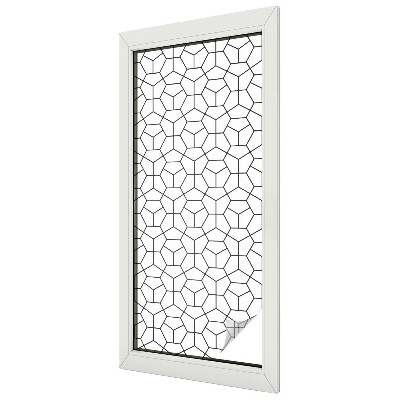 Fensterfolie mit Motiv Buntglas Geometrische Würfel
