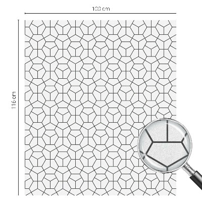 Fensterfolie mit Motiv Buntglas Geometrische Würfel
