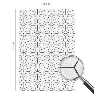 Fensterfolie mit Motiv Buntglas Geometrische Würfel