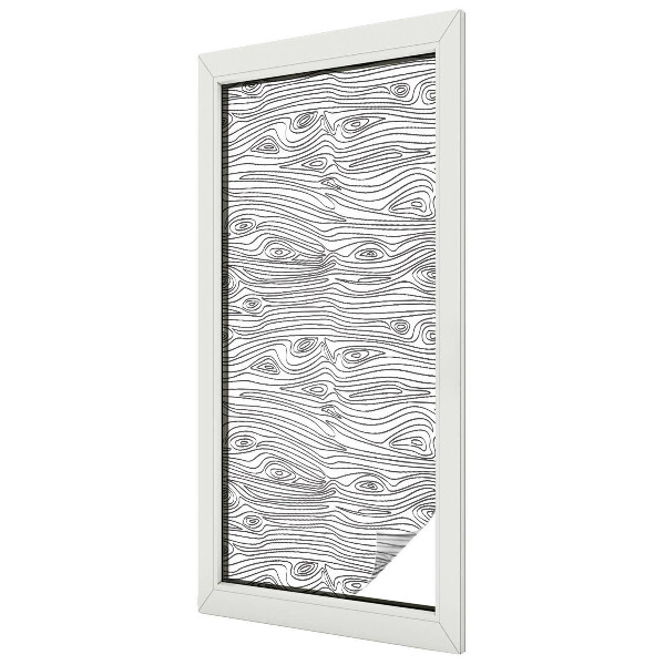 Fensterfolie mit Motiv Buntglas Holzlinien