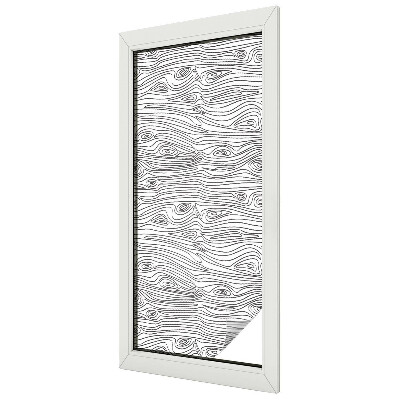 Fensterfolie mit Motiv Buntglas Holzlinien